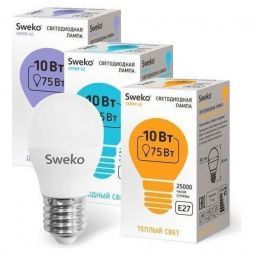 Лампа светодиодная Sweko 42LED-G45-10W-230-4000K-E27