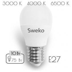 Лампа светодиодная Sweko 42LED-G45-10W-230-4000K-E27