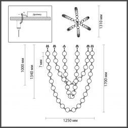 Подвесной светодиодный светильник Odeon Light 5008/192L Crystal