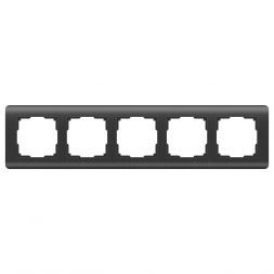 Рамка из пластика на 5 постов Werkel W0052104 графит (WL12-Frame-05)
