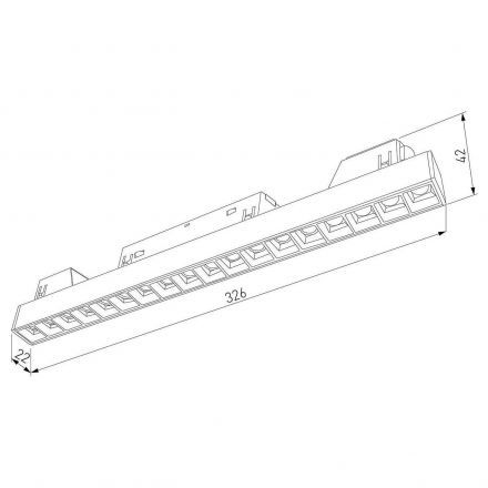 Slim Magnetic Трековый светильник 18W 4000K Artas (чёрный/золото) Elektrostandard
