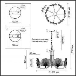 Подвесная люстра Odeon Light 4870/7 Ventaglio