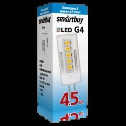 Капсульная светодиодная лампа 4,5W 6400K G4 Smartbuy SBL-G4 4_5-64K