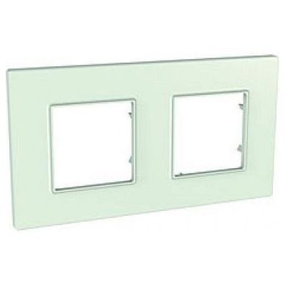 Рамка 2-ая Schneider Electric Unica Quadro Матовое стекло MGU2.704.17