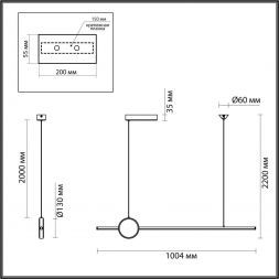 Подвесной светодиодный светильник Odeon Light 6601/30L Stilo