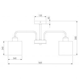 Потолочная люстра Eurosvet 30176/5 хром