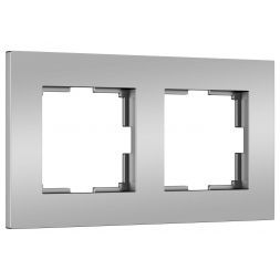 Рамка на 2 поста Slab (серебро матовый) W0022965 Werkel