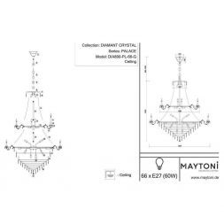 Подвесная люстра Maytoni DIA890-PL-66-G Palace
