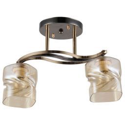 Светильник потолочный Linvel LV 9360/2 Акира Чёрный/золото Е27 60W 390х150х240мм (LINVEL LV 9360/2 Чёрный/золото Е27 60W)