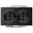 Розетка двойная с заземлением Werkel W1172008 черный матовый (WL08-SKG-02-IP20)