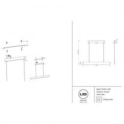 Подвесной светодиодный светильник Maytoni Step P010PL-L23B
