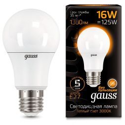 Лампа Gauss 102502116 LED A60 16W E27 3000K