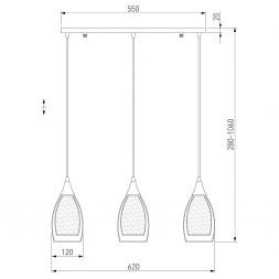 Подвесной светильник Eurosvet 50285/3 золото