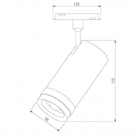 Slim Magnetic Трековый светильник 12W 4200K Modify (черный) 85042/01 Elektrostandard