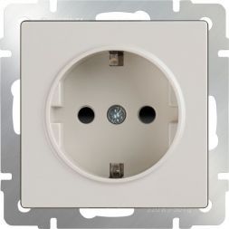 Розетка с з/к со шторками Werkel W1171103 слоновая кость (WL03-SKGS-01-IP44-ivory)