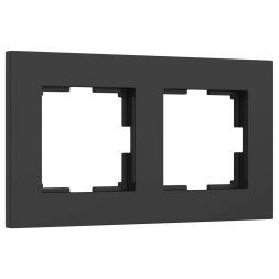 Рамка на 2 поста Slab (черный матовый) W0022908 Werkel