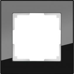 Рамка 1-местная Werkel W0011108 черное стекло (WL01-Frame-01)