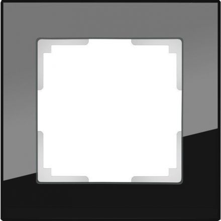 Рамка 1-местная Werkel W0011108 черное стекло (WL01-Frame-01)