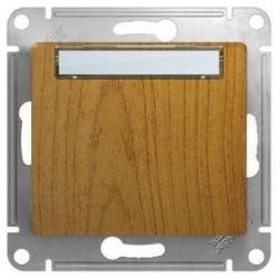Кнопка нажимная с табличкой Schneider Electric Glossa Дерево Дуб, сх.1 GSL000519