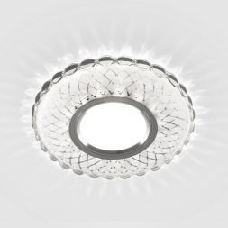 Встраиваемый точечный светильник с LED подсветкой Elektrostandard 2244 MR16 SL/WH зеркальный/белый