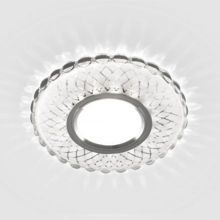 Встраиваемый точечный светильник с LED подсветкой Elektrostandard 2244 MR16 SL/WH зеркальный/белый