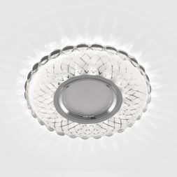 Встраиваемый точечный светильник с LED подсветкой Elektrostandard 2244 MR16 SL/WH зеркальный/белый
