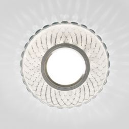 Встраиваемый точечный светильник с LED подсветкой Elektrostandard 2244 MR16 SL/WH зеркальный/белый