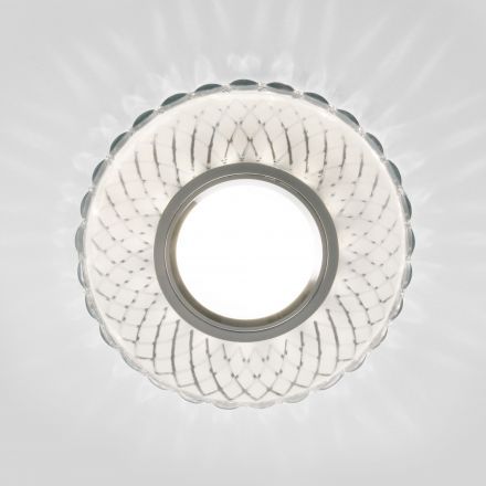 Встраиваемый точечный светильник с LED подсветкой Elektrostandard 2244 MR16 SL/WH зеркальный/белый