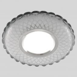 Встраиваемый точечный светильник с LED подсветкой Elektrostandard 2244 MR16 SL/WH зеркальный/белый