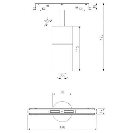 Elektrostandard 85074/01 Slim Magnetic Умный трековый светильник 6W 2700-6500K Dim R01 (чёрный)