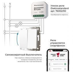 Выключатель двухклавишный с самовозвратом (белый) Werkel W1122401