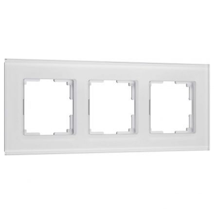 Рамка на 3 поста Senso (белый, стекло soft-touch) W0033101 Werkel