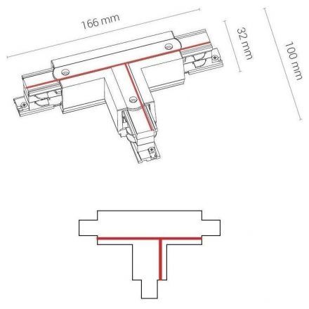 Коннектор T-образный левый 2 Nowodvorski Ctls Power 8237