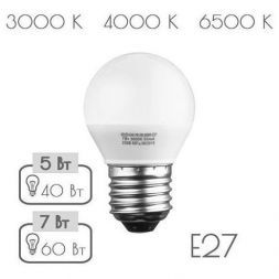 Лампа светодиодная Sweko 42LED-G45-5W-230-3000K-E27