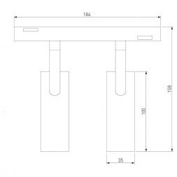 Slim Magnetic Трековый светильник 14W 4200K Dual (чёрный) 85046/01 Elektrostandard
