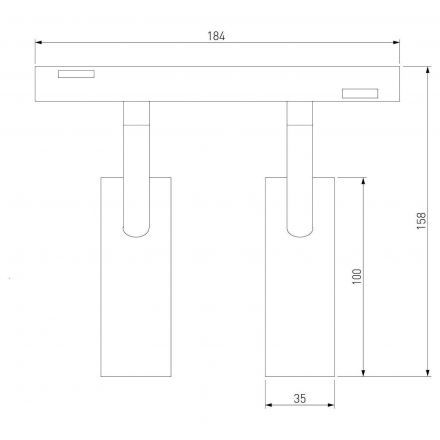 Slim Magnetic Трековый светильник 14W 4200K Dual (чёрный) 85046/01 Elektrostandard