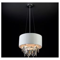 Подвесная люстра Eurosvet 10122/6 хром/прозрачный хрусталь Strotskis Smart (10106/6) Умный дом