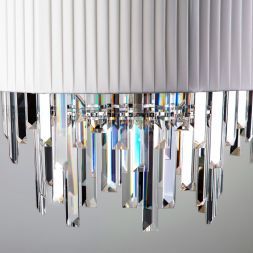 Подвесная люстра Eurosvet 10122/6 хром/прозрачный хрусталь Strotskis Smart (10106/6) Умный дом