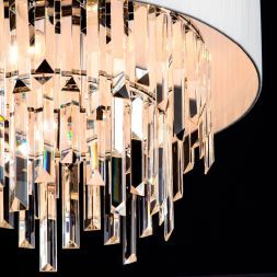 Подвесная люстра Eurosvet 10122/6 хром/прозрачный хрусталь Strotskis Smart (10106/6) Умный дом