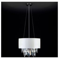 Подвесная люстра Eurosvet 10122/6 хром/прозрачный хрусталь Strotskis Smart (10106/6) Умный дом