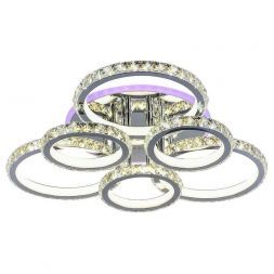 Потолочный светодиодный светильник 8052/3+3 CHR 228W+8W RGB хром Profit Light
