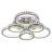 Потолочный светодиодный светильник 8052/3+3 CHR 228W+8W RGB хром Profit Light