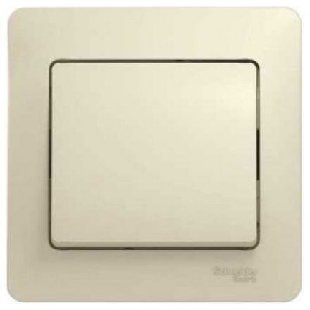 Выключатель 1-клавишный Schneider Electric Glossa Беж, сх.1 (в сборе с рамкой) GSL000212