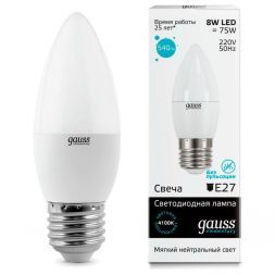 Лампа Gauss 33228 LED Elementary Candle 8W E27 4100K