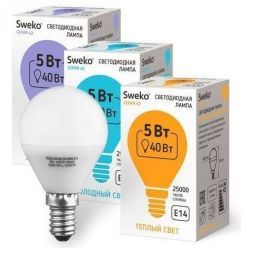Лампа светодиодная Sweko 42LED-G45-5W-230-4000K-E14