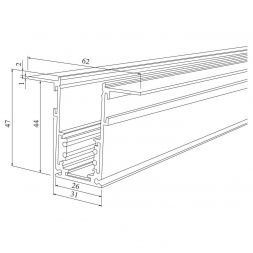 Шинопровод встраиваемый черный 1м Slim Magnetic Elektrostandard 85086/00