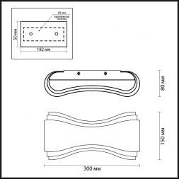 Настенный светодиодный светильник Odeon Light 3894/8WG