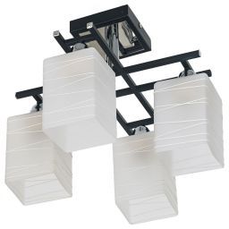 Потолочный светильник ЭкономСвет 50611/4CR+BK WT (EKONOMSVET 50611/4CR+BK WT)