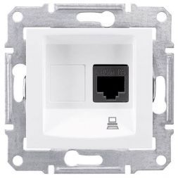 Розетка компьютерная 1-ая Schneider Electric Sedna Белый RJ45 кат. 6 STP