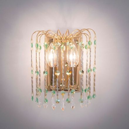 Бра Citilux CL304423 Опера Золото + Зеленый хрусталь